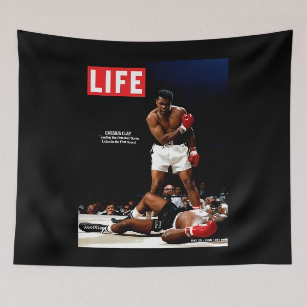 Item preview, Cassius Clay Taunting The Defeated Sonny Liston In The First Round Ali In Sport Magazine Cover designed and sold by yourdesign1961.