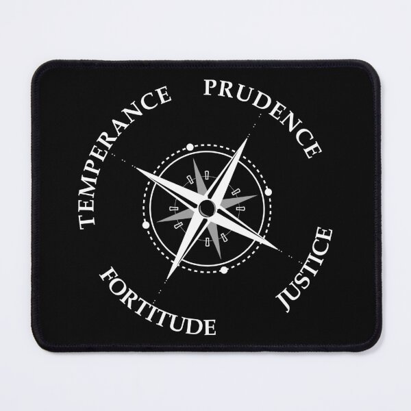 Item preview, The Four Cardinal Virtues Prudence Justice Fortitude Temperance designed and sold by Carl's Clothing.