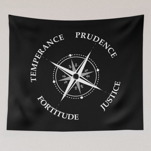 Item preview, The Four Cardinal Virtues Prudence Justice Fortitude Temperance designed and sold by Carl's Clothing.