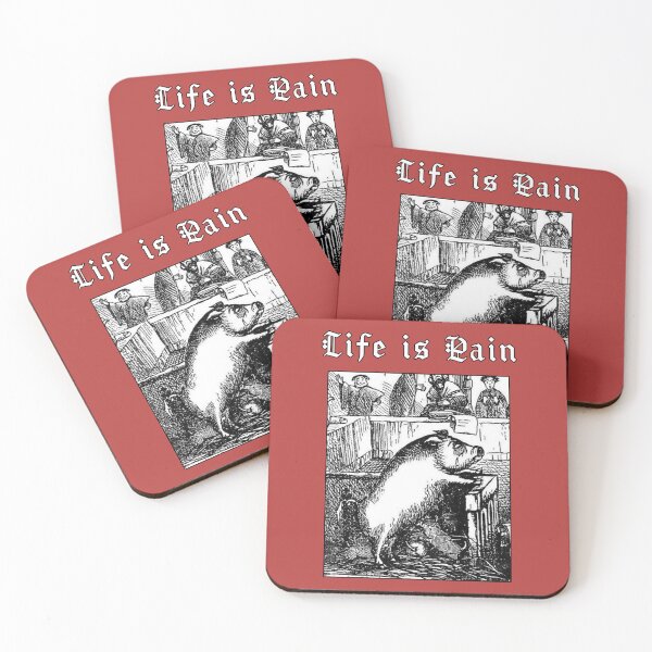 Item preview, Life Is Pain — Medieval Pig Trial  designed and sold by R-A Designs.