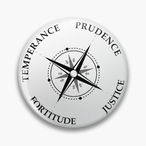 Item preview, Stoicism Cardinal Virtues Prudence Justice Fortitude Temperance designed and sold by Carl's Clothing.