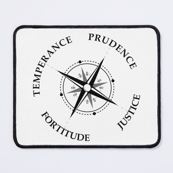 Item preview, Stoicism Cardinal Virtues Prudence Justice Fortitude Temperance designed and sold by Carl's Clothing.