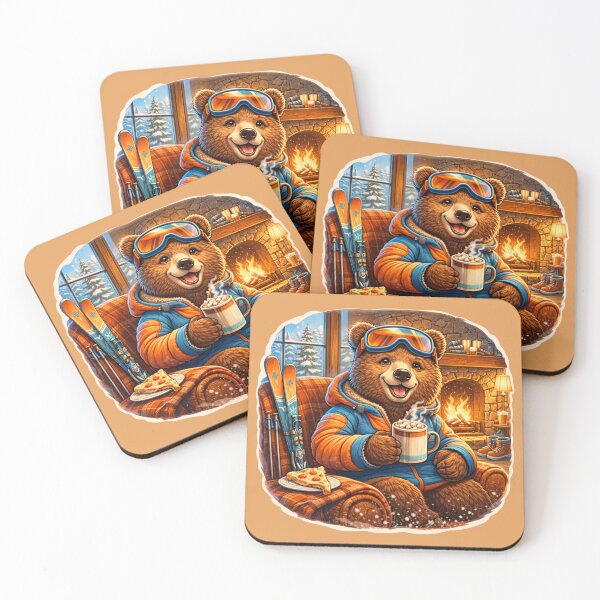 Item preview, Après-Ski Bear - Cozy Winter Lodge Animal designed and sold by Myra365Art.