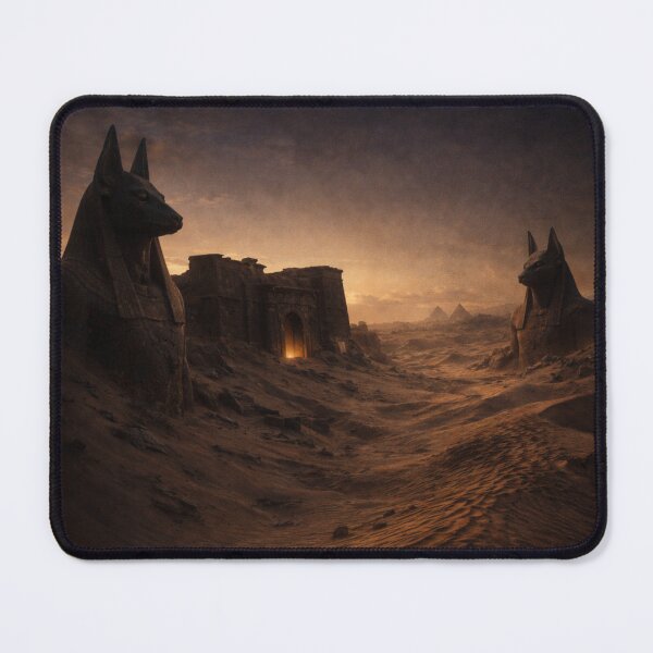 Item preview, Desert of Silent Judgement Ancient Egyptian Anubis Temple Ruins at Dusk designed and sold by Element Horizon Studio.