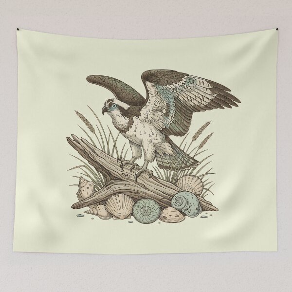 Item preview, Osprey Driftwood Coastal Wildlife Art designed and sold by BirdsnStuff.