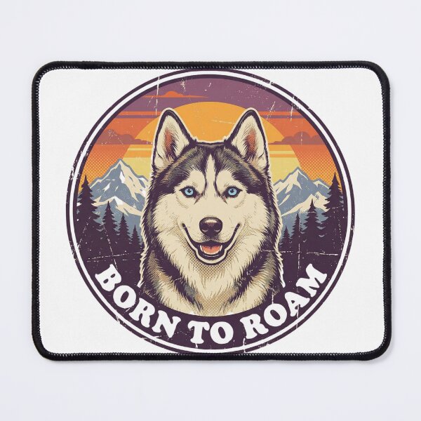 Item preview, Born To Roam Vintage Husky Badge designed and sold by GemajoStudio.