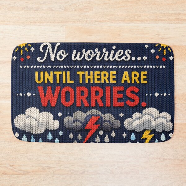 Item preview, No Worries Humor Statement Knitting Pattern Design designed and sold by Mauswohn.