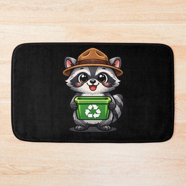 Item preview, Kawaii Raccoon Recycling Mascot designed and sold by Clauxel.