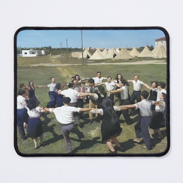 Item preview, Israel, Kibbutz Dalia. Dancing the Hora. 1945. designed and sold by UltraQuirky.