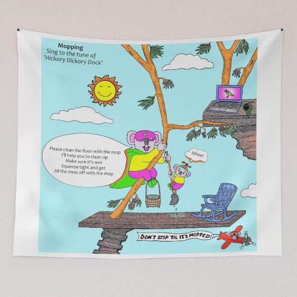 Item preview, Mopping - Hickory Dickory Dock designed and sold by tuneinwithamy.
