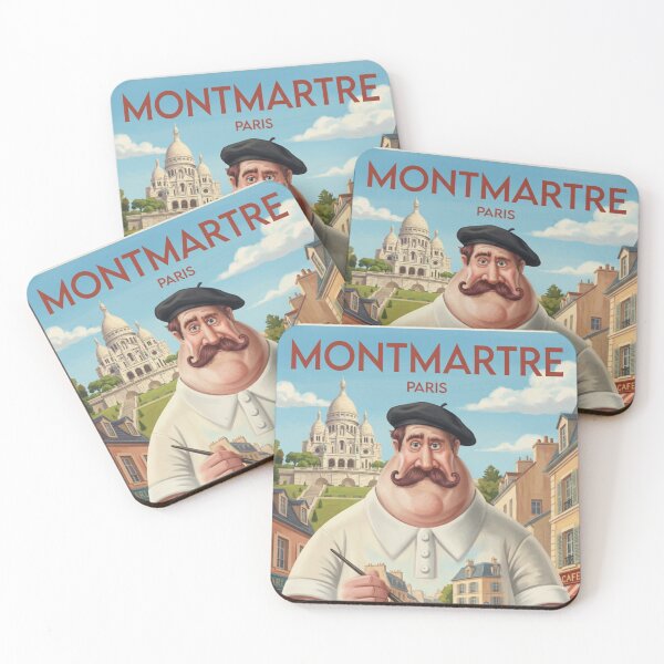 Item preview, Montmartre Paris Travel Poster | French Painter Character  designed and sold by LeQuirks.