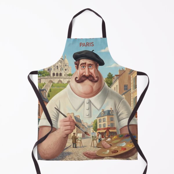 Item preview, Montmartre Paris Travel Poster | French Painter Character designed and sold by LeQuirks.