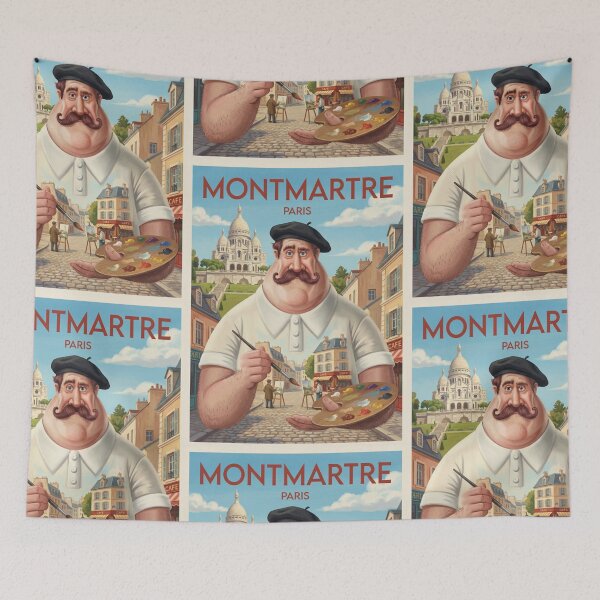 Item preview, Montmartre Paris Travel Poster | French Painter Character  designed and sold by LeQuirks.