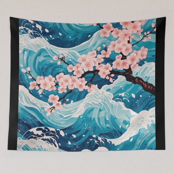Item preview, Cherry Blossoms over Azure Tides designed and sold by optimusprime39.
