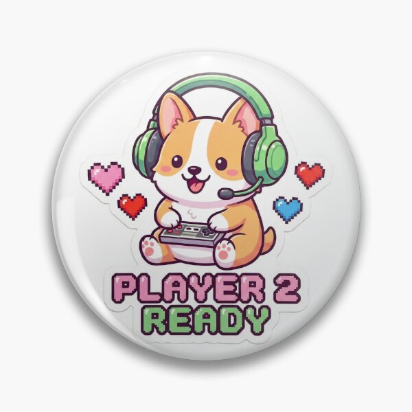 Item preview, Player 2 Ready Gamer Corgi designed and sold by GemajoStudio.