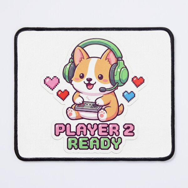 Item preview, Player 2 Ready Gamer Corgi designed and sold by GemajoStudio.
