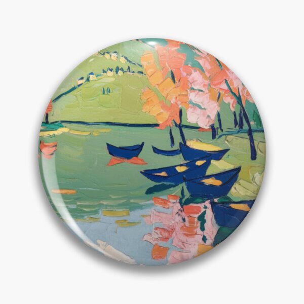 Item preview, Colorful French Lakeside Painting – Countryside Landscape Art designed and sold by CARRAANN.