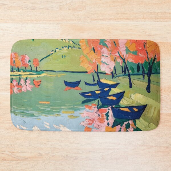 Item preview, Colorful French Lakeside Painting – Countryside Landscape Art designed and sold by CARRAANN.