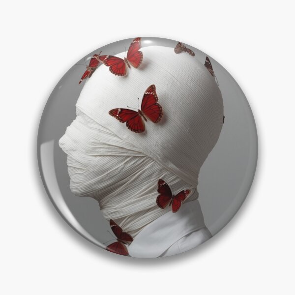 Item preview, Crimson Butterfly Surreal Portrait designed and sold by PixelVibe782.