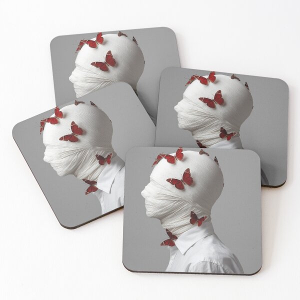 Item preview, Crimson Butterfly Surreal Portrait designed and sold by PixelVibe782.