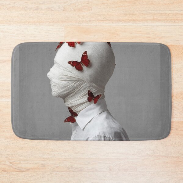 Item preview, Crimson Butterfly Surreal Portrait designed and sold by PixelVibe782.