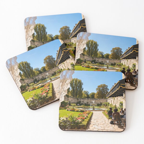 Item preview, Cozy French Café Wall Art, Sunlit Parisian Bistro with Garden View designed and sold by BlareBlare.