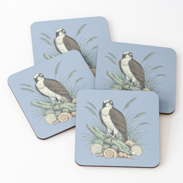 Item preview, Coastal Osprey Seashell Wildlife Art designed and sold by BirdsnStuff.