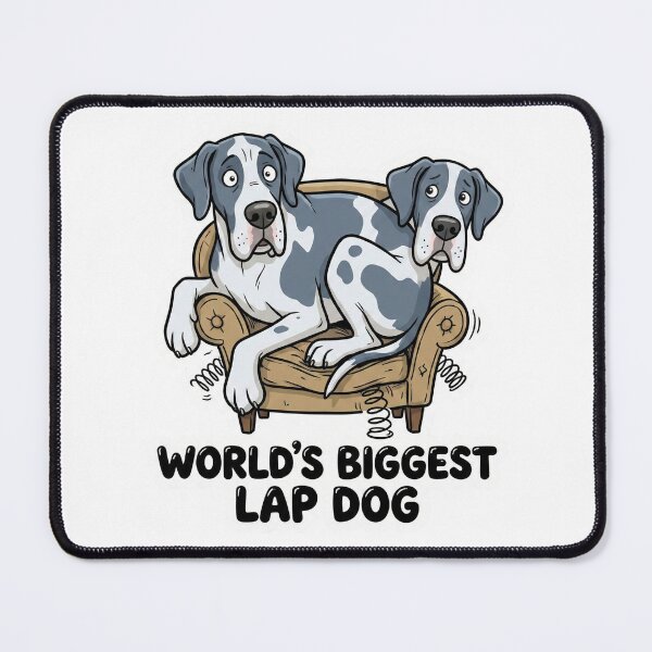 Item preview, World's Biggest Lap Dog Funny Great Dane designed and sold by GemajoStudio.