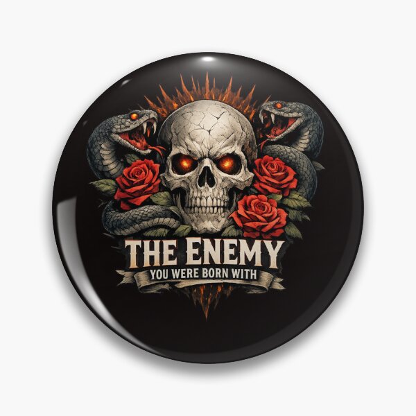 Item preview, The Enemy You Were Born With – Inner Conflict Skull Design designed and sold by Tadeusz1.