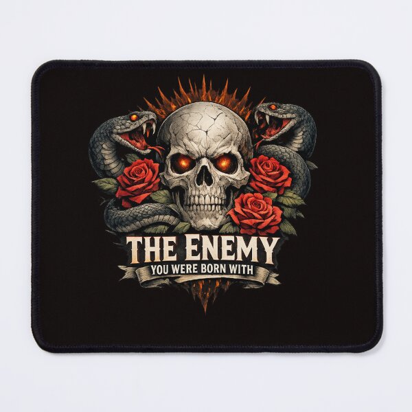 Item preview, The Enemy You Were Born With – Inner Conflict Skull Design designed and sold by Tadeusz1.
