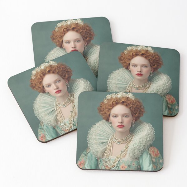 Item preview, Elizabethan Inspired Queen Portrait – Tudor Era Fashion Art Print, Regal Renaissance Wall Decor designed and sold by Mindrender.