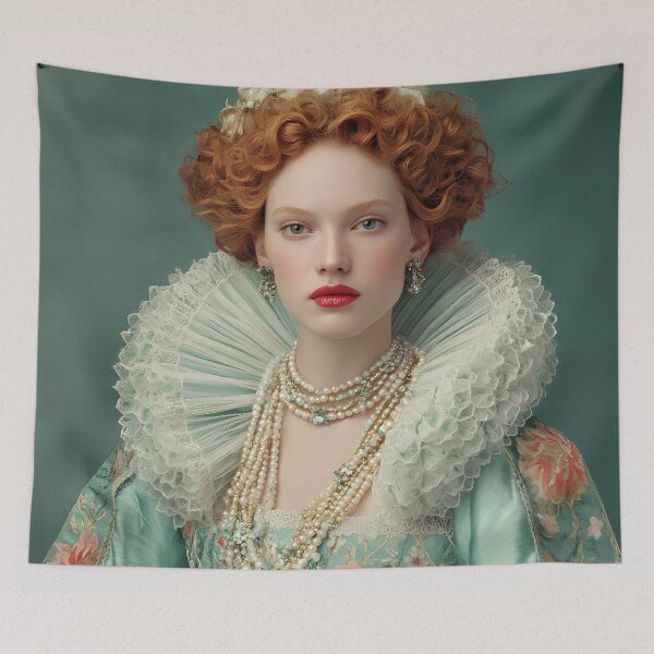 Item preview, Elizabethan Inspired Queen Portrait – Tudor Era Fashion Art Print, Regal Renaissance Wall Decor designed and sold by Mindrender.
