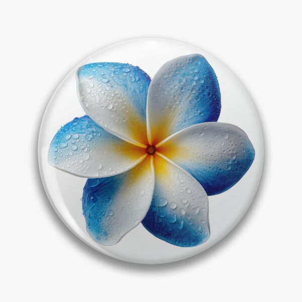 Item preview, Blue plumeria flower designed and sold by LuxChu.