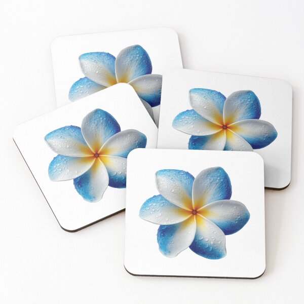Item preview, Blue plumeria flower designed and sold by LuxChu.