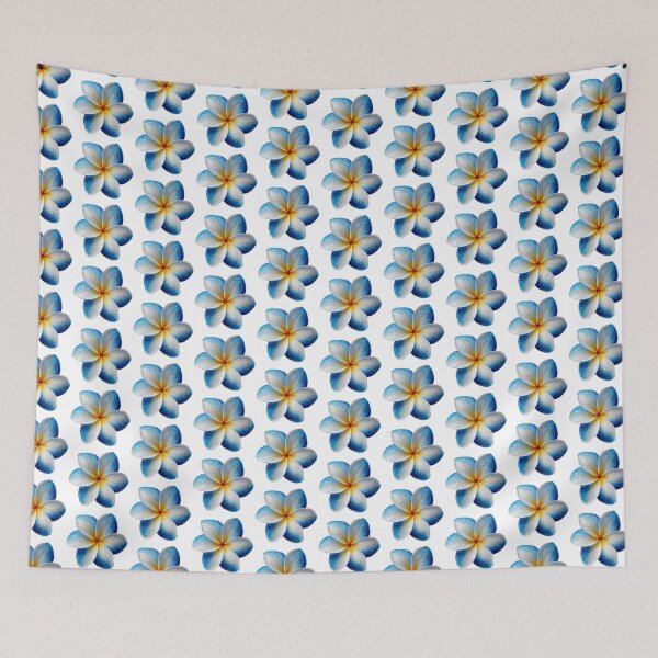 Item preview, Blue plumeria flower designed and sold by LuxChu.