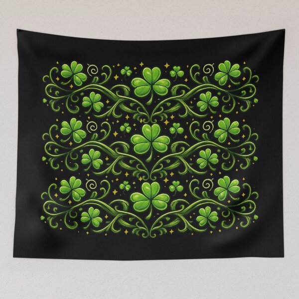 Item preview, A Shamrock Field for St Patrick’s Day – Irish Shamrock Graphic Tee & Holiday Gifts designed and sold by Teetreasure2.