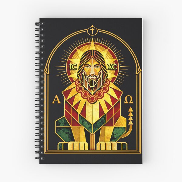 Item preview, Lion of Judah — Geometric Christ Icon (IC XC • Alpha & Omega) designed and sold by Sanctum Icons.