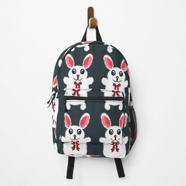 Item preview, Cute Fluffy White Bunny with a Red Bow designed and sold by HopeAndHustle.