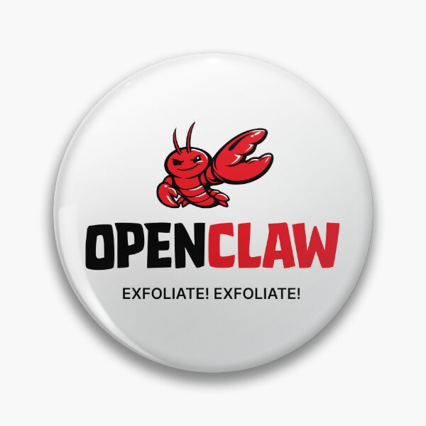 Item preview, OpenClaw Logo with exfoliate tagline designed and sold by Transitive BS.
