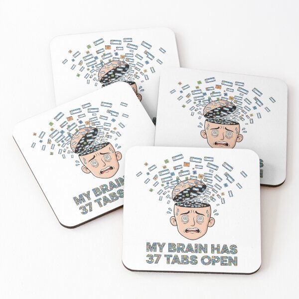 Item preview, My Brain Has 37 Tabs Open – Funny Overthinking Shirt designed and sold by Imaginarium of Chaos falcon88 .