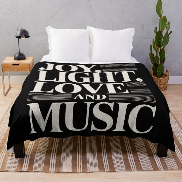 Item preview, Minimalist Art Joy Light Love and Music Positive Quotes designed and sold by SplashTastic.