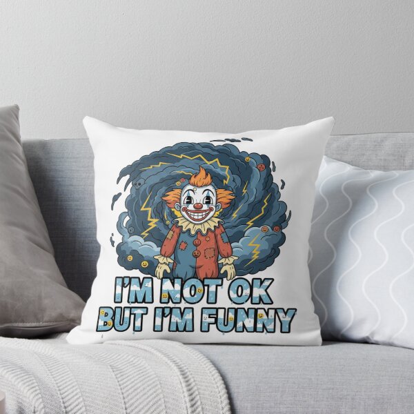 Item preview, I’m Not OK But I’m Funny – Dark Sarcasm T-Shirt designed and sold by Imaginarium of Chaos falcon88 .