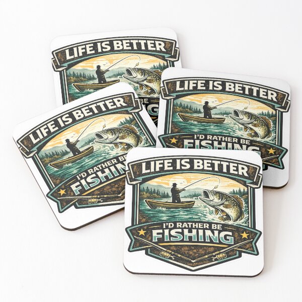 Item preview, I’d Rather Be Fishing – Funny Fishing Sticker | Fisherman Gift | Bass Fishing Decal designed and sold by LivingItFunky.