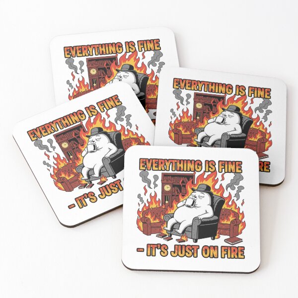 Item preview, Everything Is Fine It’s Just On Fire – Dark Meme Shirt designed and sold by Imaginarium of Chaos falcon88 .
