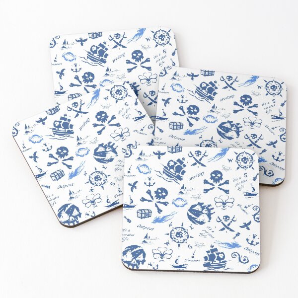 Item preview, skulls, ships, sharks and sea designed and sold by GoMerchBubble.