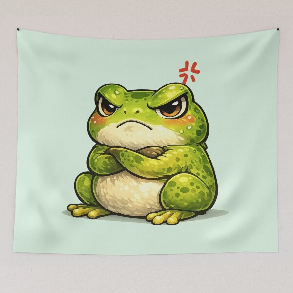 Item preview, Grumpy Kawaii Frog designed and sold by Ivy-Triggs.