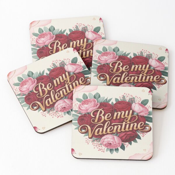 Item preview, Be My Valentine Roses | Romantic Floral Bouquet Heart designed and sold by Midnight Veil Designs.