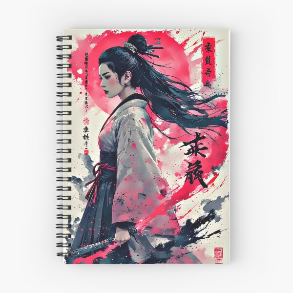 Item preview, Japanese Female Warrior | Crimson Sun Aesthetic designed and sold by Neer arts.