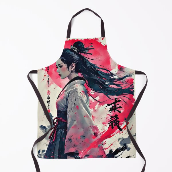Item preview, Japanese Female Warrior | Crimson Sun Aesthetic designed and sold by Neer arts.