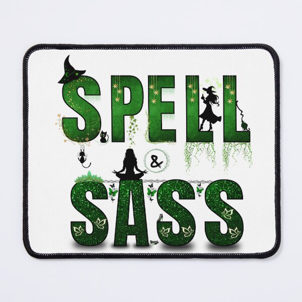 Item preview, Spell & Sass – Magical Green Witchcore Design designed and sold by PixelByHajni.